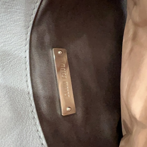 Miu Miu Quilted Blue and Gray Clutch - Picture 9 of 11